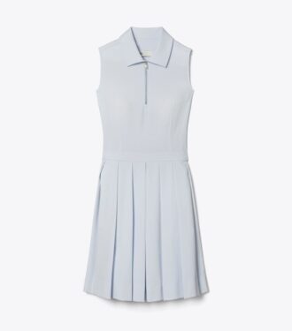 Abito da golf plissettato in jacquard con T Monogram