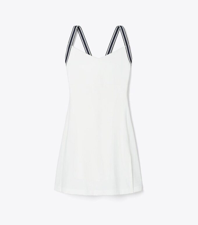 Abito da tennis con jersey performante e scollo incrociato sulla schiena
