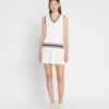 Abito da tennis con scollo a V in jersey tecnico