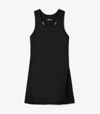 Abito da tennis con spacco laterale in jersey tecnico