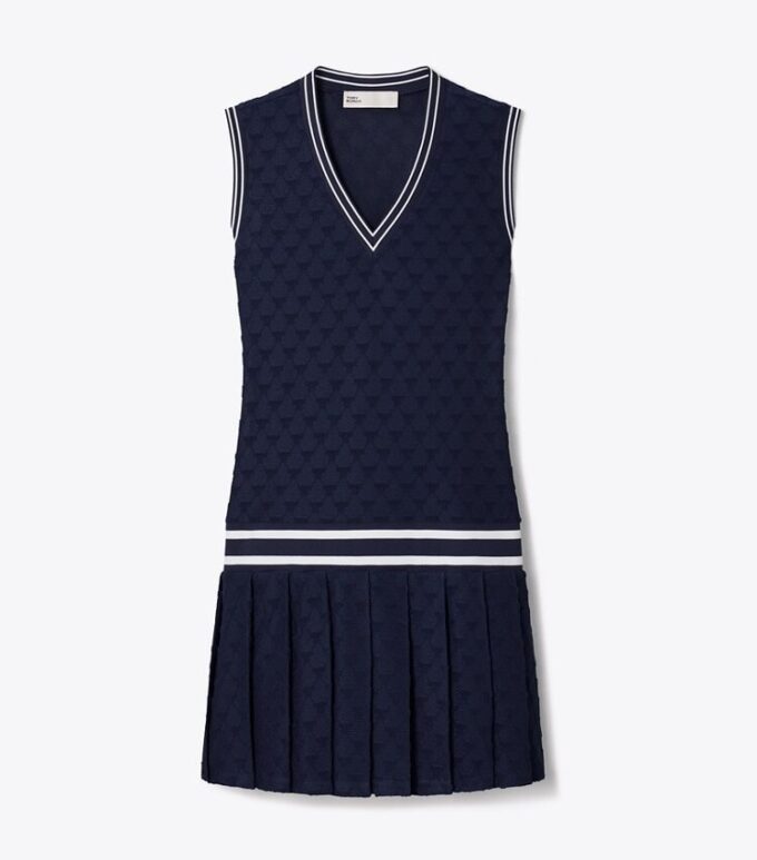 Abito da tennis in jacquard di spugna