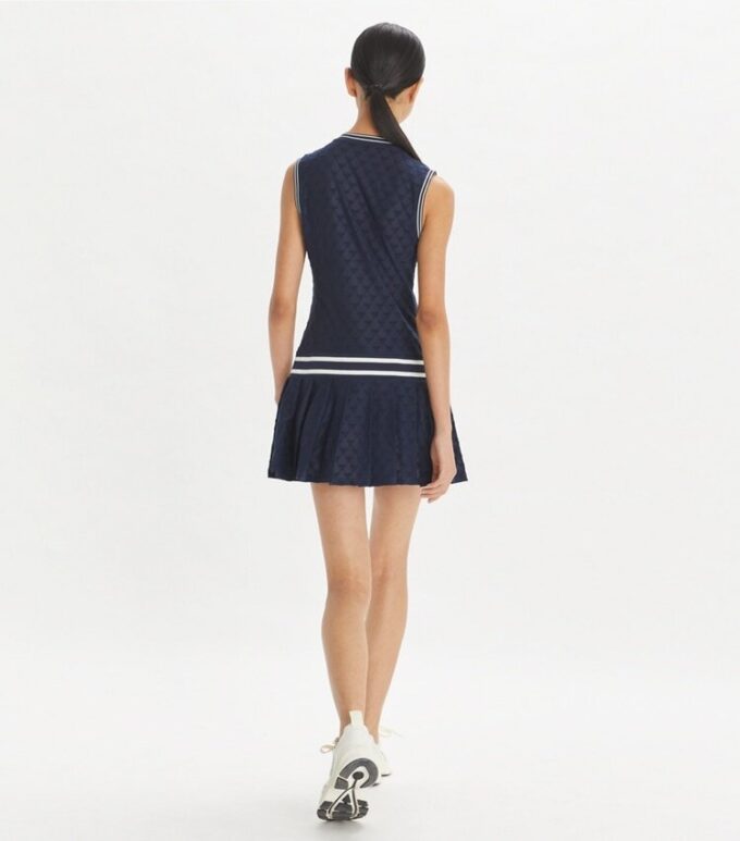 Abito da tennis in jacquard di spugna