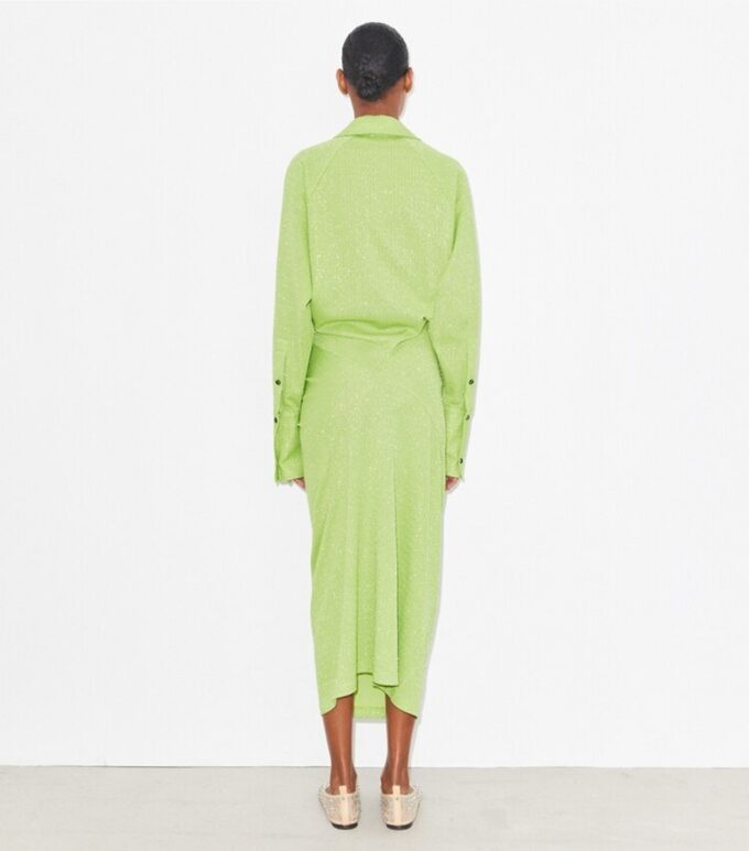 Abito jacquard con polsini Abito jacquard con polsini