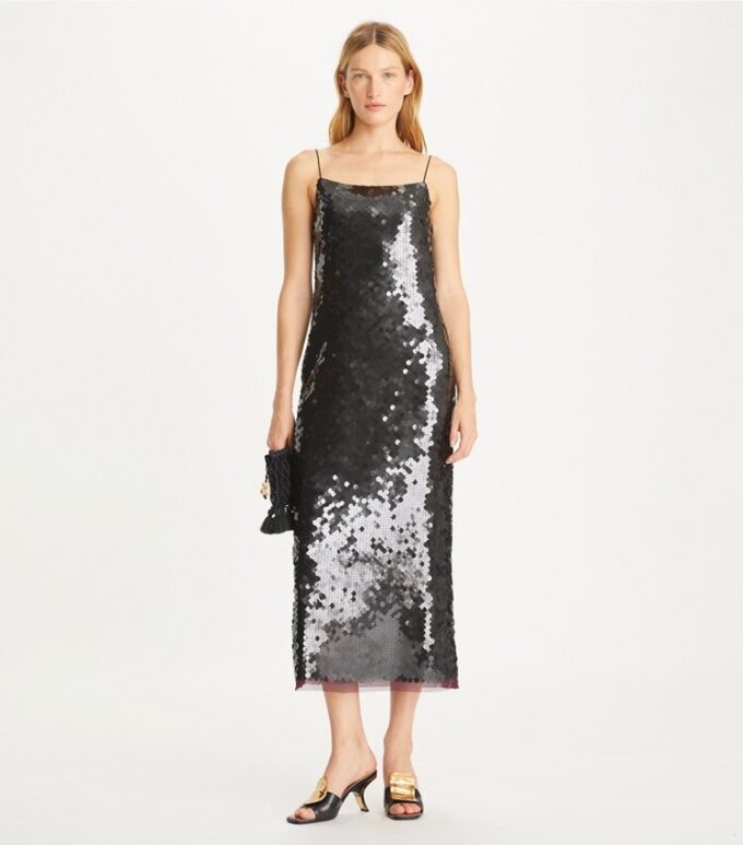 Abito sottoveste con paillettes