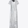 Abito T-shirt con paillettes