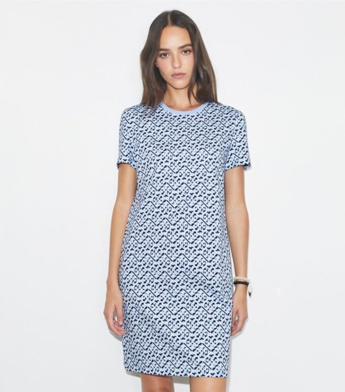 Abito T-shirt in cotone stampato Abito T-shirt in cotone stampato