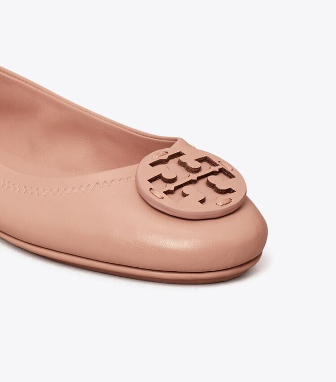 Ballerine da viaggio Minnie con logo in pelle