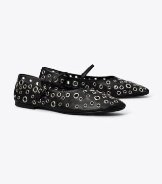 Ballerine Mary Jane con occhielli