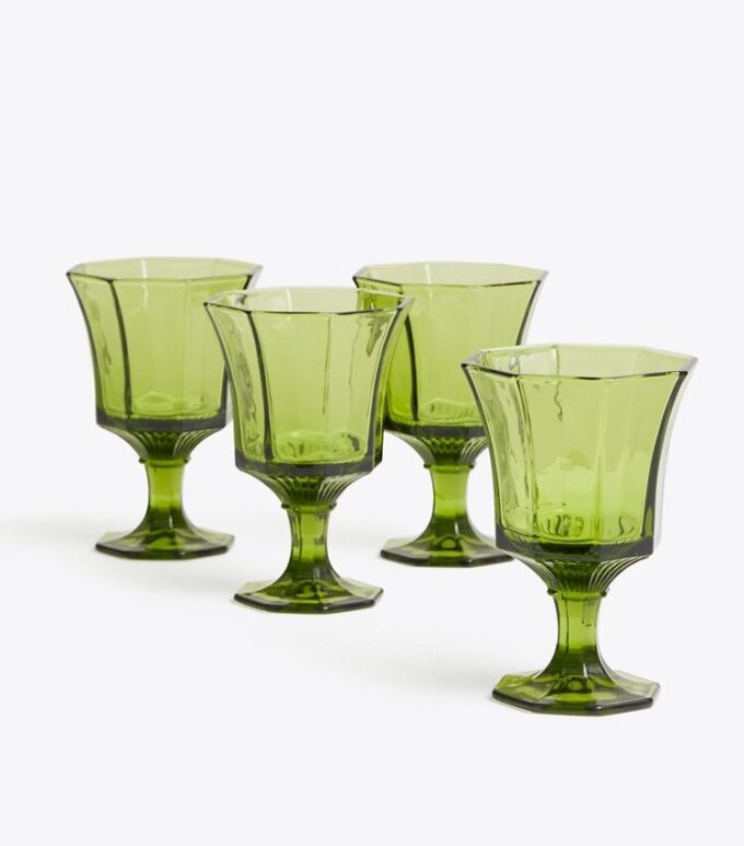 Bicchieri da acqua in vetro pressato, set di 4 Bicchieri da acqua in vetro pressato, set di 4