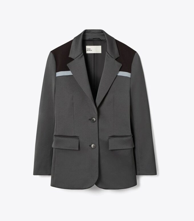 Blazer elasticizzato color block
