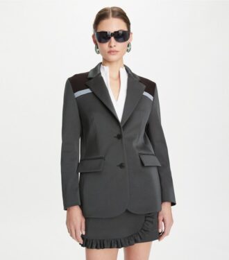 Blazer elasticizzato color block