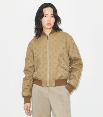 Bomber con monogramma T jacquard