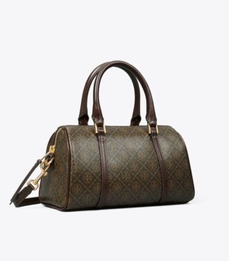 Borsa a botte piccola in tela rivestita con T Monogram
