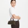 Borsa a botte piccola in tela rivestita con T Monogram