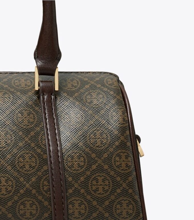 Borsa a botte piccola in tela rivestita con T Monogram