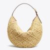 Borsa a palloncino in rafia con monogramma T Monogram Borsa a palloncino in rafia con monogramma T Monogram