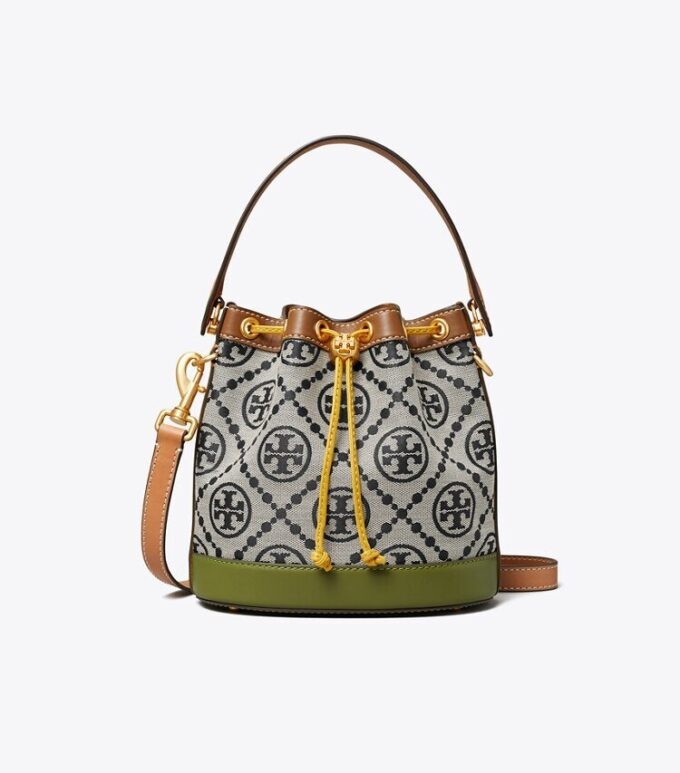 Borsa a secchiello con monogramma T Monogram color block Borsa a secchiello con monogramma T Monogram color block
