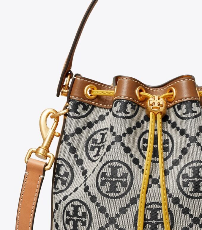 Borsa a secchiello con monogramma T Monogram color block Borsa a secchiello con monogramma T Monogram color block