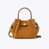 Borsa a secchiello Mini Romy in pelle scamosciata