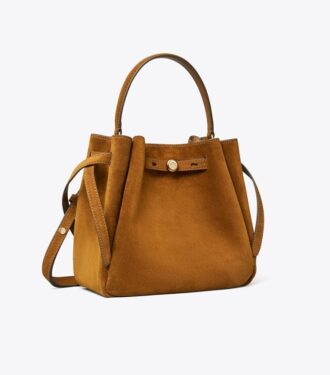 Borsa a secchiello Romy in pelle scamosciata