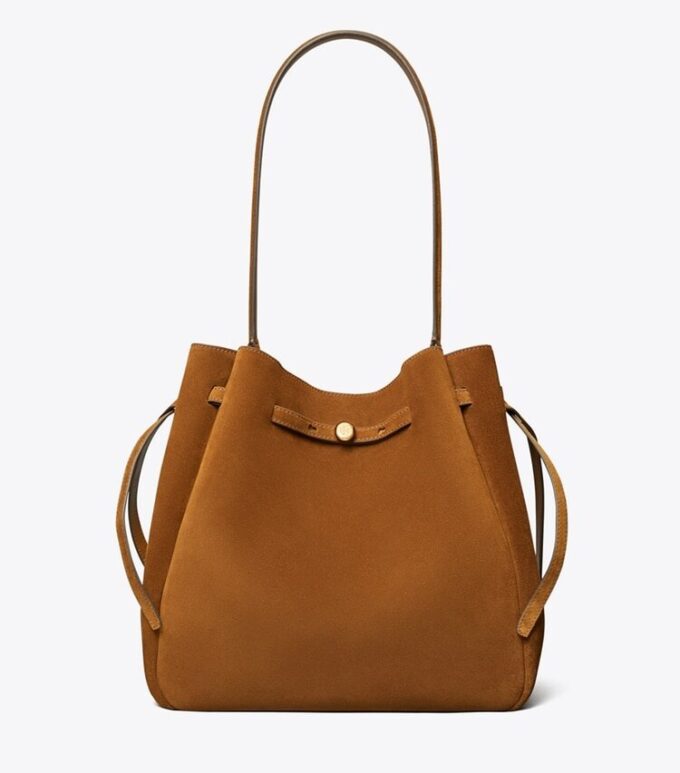 Borsa a secchiello Romy in pelle scamosciata grande Borsa a secchiello Romy in pelle scamosciata grande