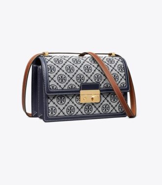 Borsa a tracolla con monogramma T Monogram