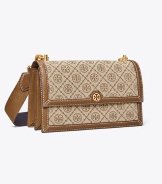Borsa a tracolla con monogramma T Monogram