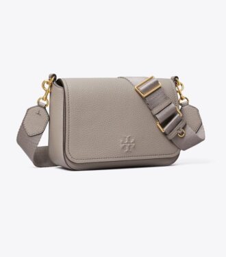 Borsa a tracolla con patta in pelle