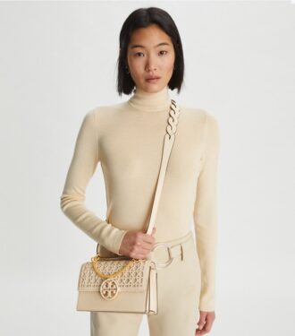 Borsa a tracolla con patta piccola Miller Basket-Weave