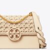 Borsa a tracolla con patta piccola Miller Basket-Weave