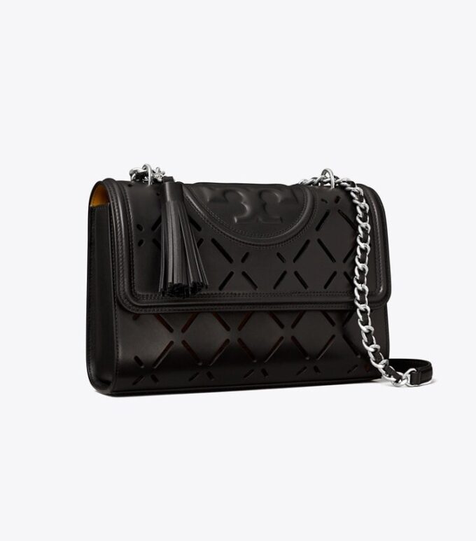 Borsa a tracolla convertibile Fleming Diamond Perforated Borsa a tracolla convertibile Fleming Diamond Perforated