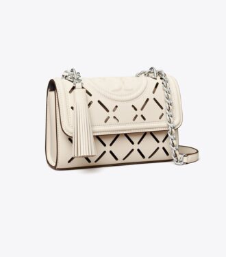 Borsa a tracolla convertibile piccola Fleming Diamond Perforated