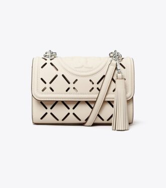 Borsa a tracolla convertibile piccola Fleming Diamond Perforated