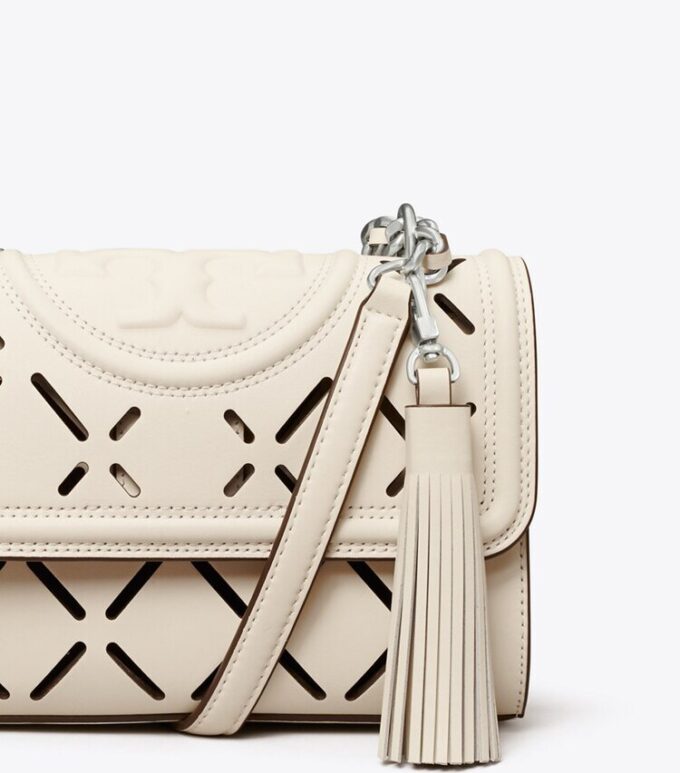 Borsa a tracolla convertibile piccola Fleming Diamond Perforated Borsa a tracolla convertibile piccola Fleming Diamond Perforated