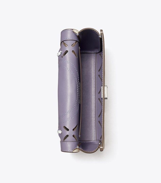 Borsa a tracolla convertibile piccola Fleming Diamond Perforated Borsa a tracolla convertibile piccola Fleming Diamond Perforated