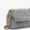 Borsa a tracolla convertibile piccola Fleming in bouclé morbido