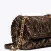 Borsa a tracolla convertibile piccola in morbido velluto Fleming