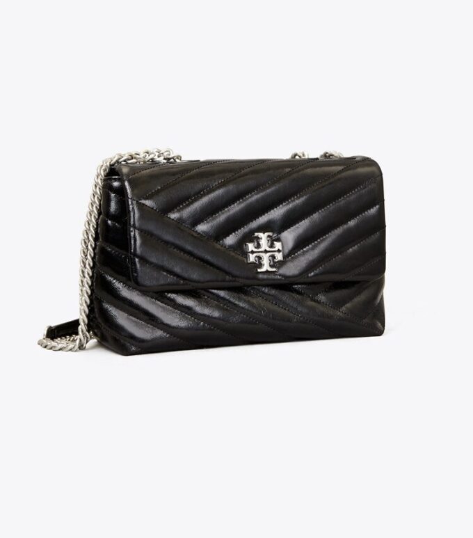 Borsa a tracolla convertibile piccola Kira Chevron Textured Borsa a tracolla convertibile piccola Kira Chevron Textured