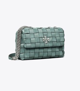 Borsa a tracolla convertibile piccola Kira Chevron Woven