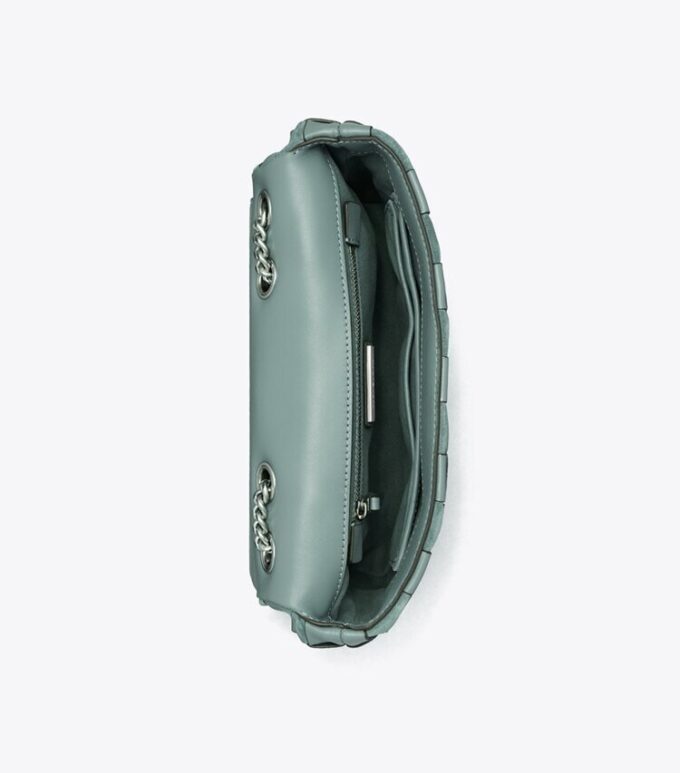 Borsa a tracolla convertibile piccola Kira Chevron Woven