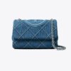 Borsa a tracolla convertibile Small Fleming in morbido denim Borsa a tracolla convertibile Small Fleming in morbido denim