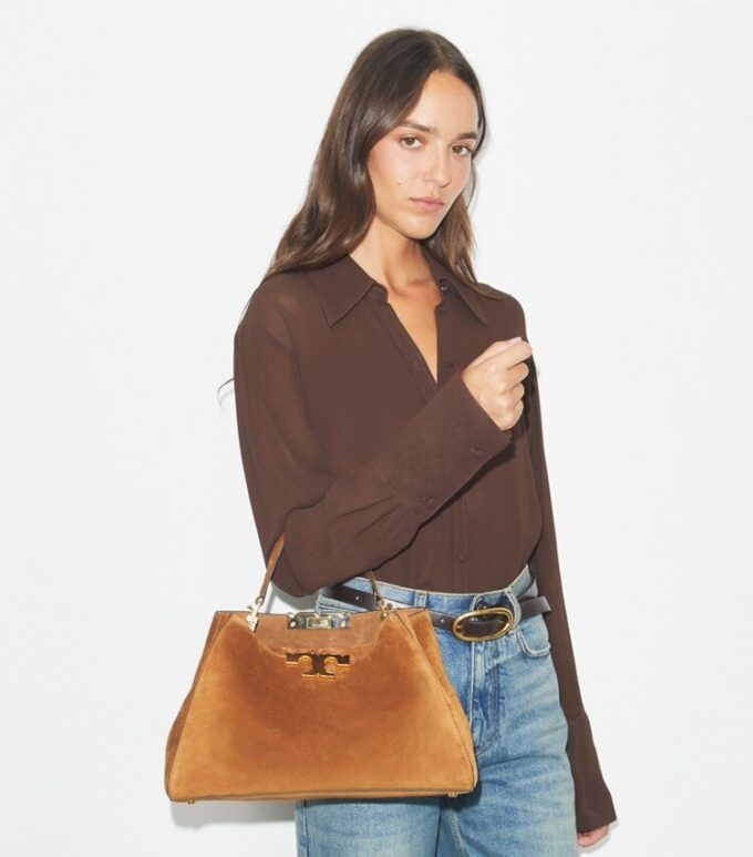 Borsa a tracolla Eleanor in pelle scamosciata Borsa a tracolla Eleanor in pelle scamosciata