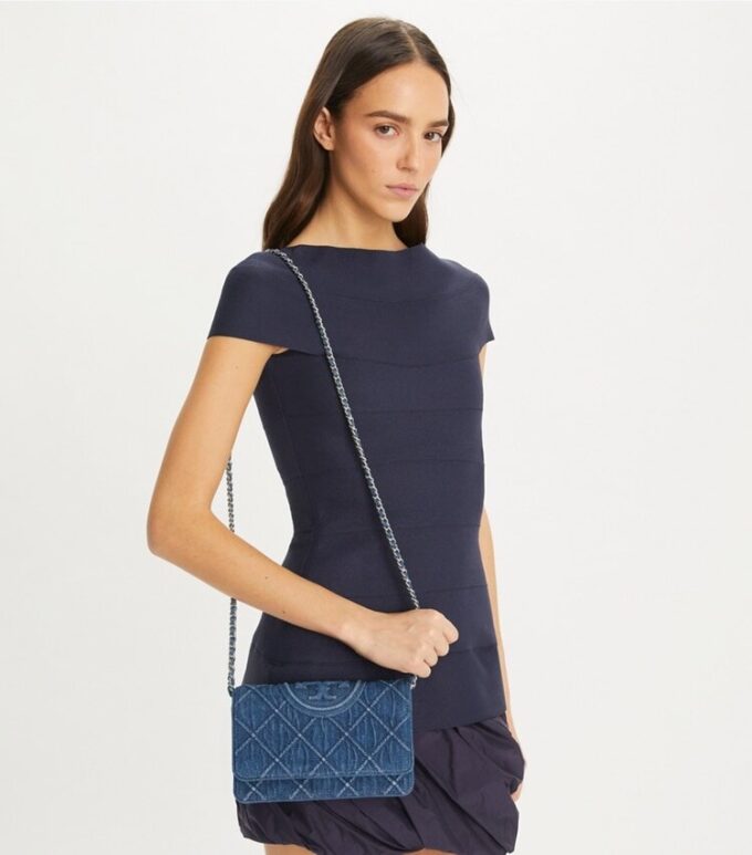 Borsa a tracolla Fleming Denim Borsa a tracolla Fleming Denim