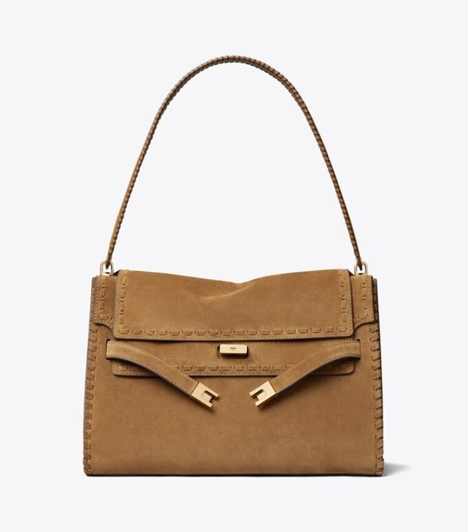Borsa a tracolla grande Lee Radziwill in pelle scamosciata Borsa a tracolla grande Lee Radziwill in pelle scamosciata