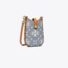 Borsa a tracolla in denim con monogramma T Monogram Borsa a tracolla in denim con monogramma T Monogram