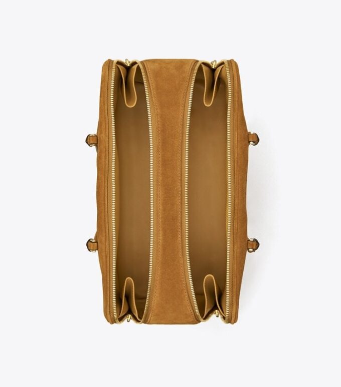 Borsa a tracolla in pelle scamosciata color Marshmallow Borsa a tracolla in pelle scamosciata color Marshmallow