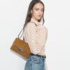 Borsa a tracolla in pelle scamosciata con monogramma T Monogram Borsa a tracolla in pelle scamosciata con monogramma T Monogram