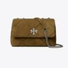 Borsa a tracolla in pelle scamosciata trapuntata Kira Diamond