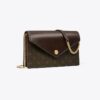 Borsa a tracolla in tela rivestita con monogramma T Monogram