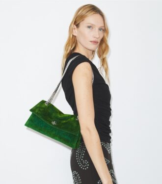 Borsa a tracolla Kira Turnlock Flocked